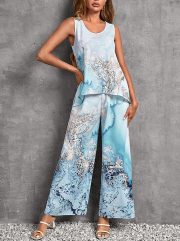 EMERY ROSE Graphic Print Tank Top & Pants