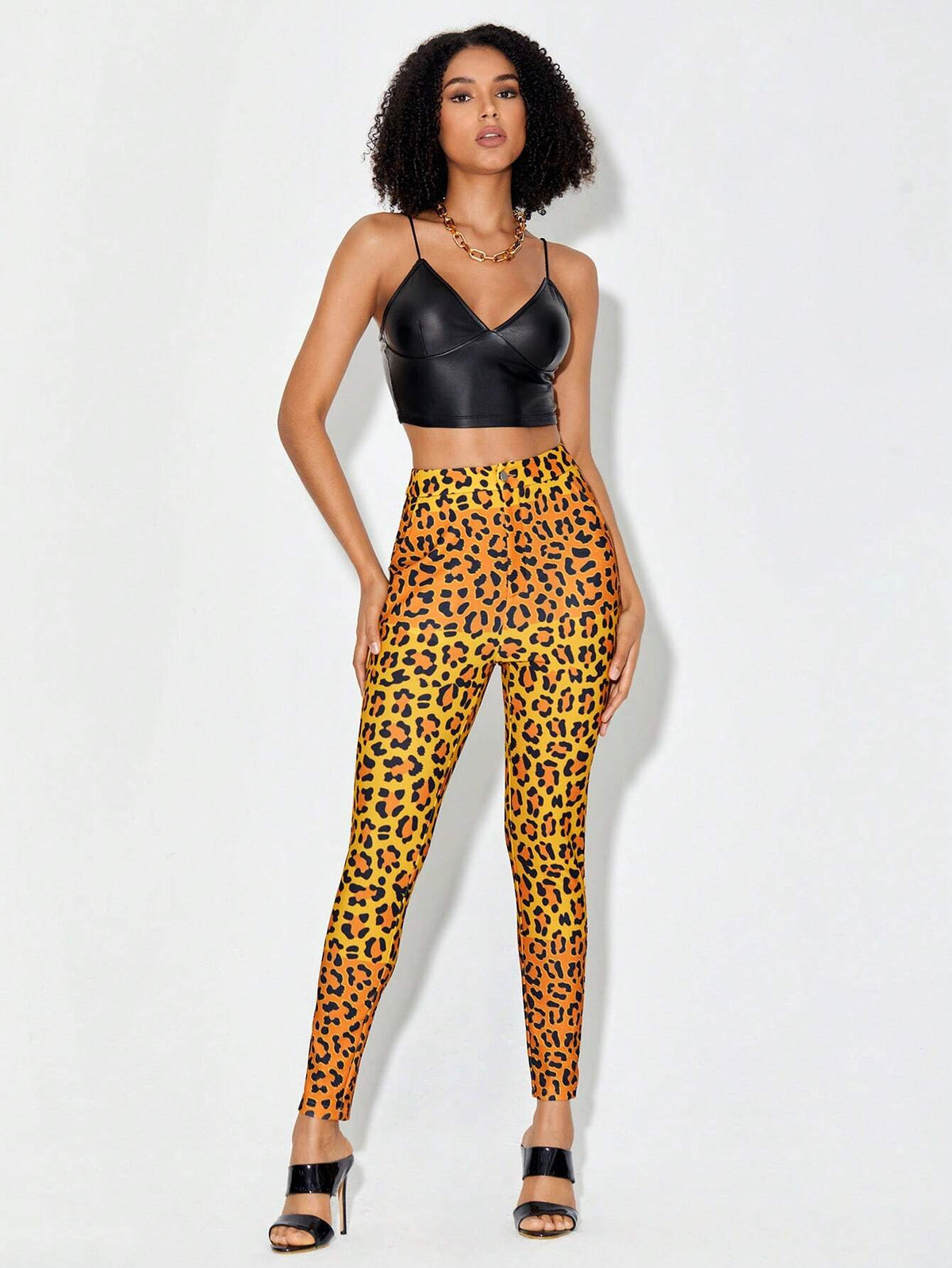 Leopard Print Skinny Pants