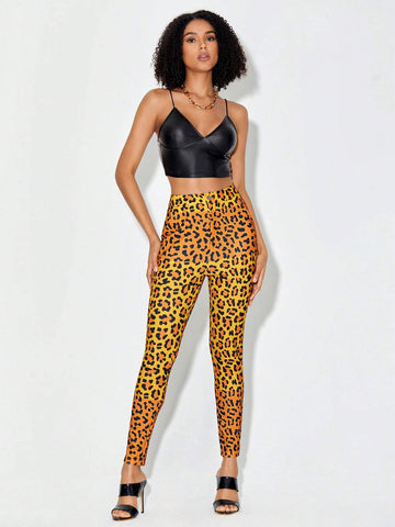 Leopard Print Skinny Pants