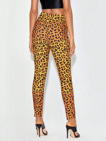 Leopard Print Skinny Pants