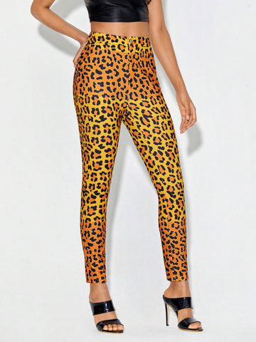 Leopard Print Skinny Pants