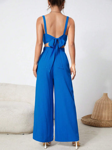 Solid Cami Top & Wide Leg Pants