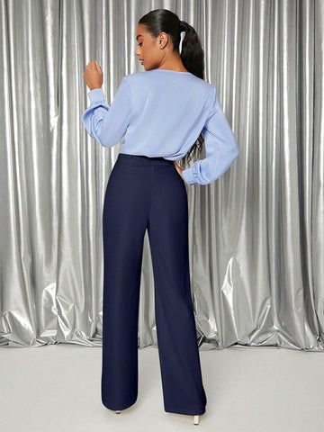 Unity High Waist Fold Pleated Pants