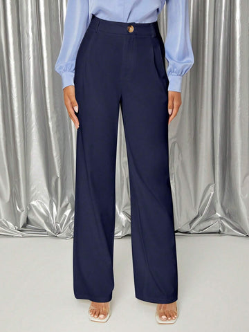 Unity High Waist Fold Pleated Pants