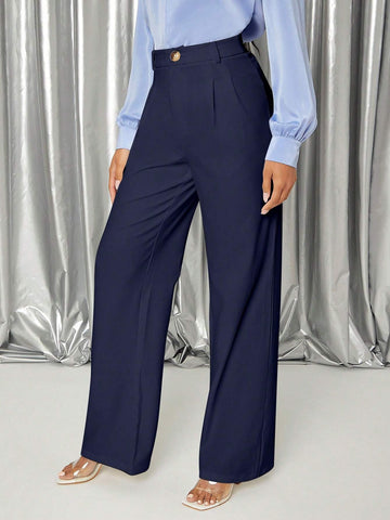 Unity High Waist Fold Pleated Pants