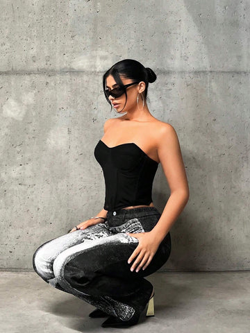 ICON Graphic Print Wide Leg Pants