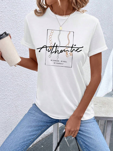 Unity Chain and Slogan Graphic Tee