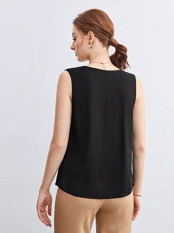 Fold Pleated Solid Top