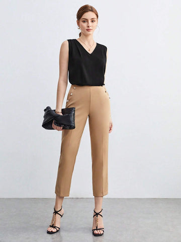 Fold Pleated Solid Top
