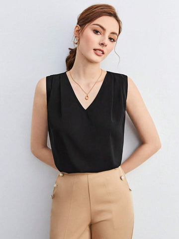 Fold Pleated Solid Top