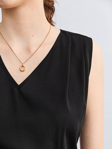 Fold Pleated Solid Top