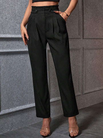 Unity Paperbag Waist Fold Pleated Pants