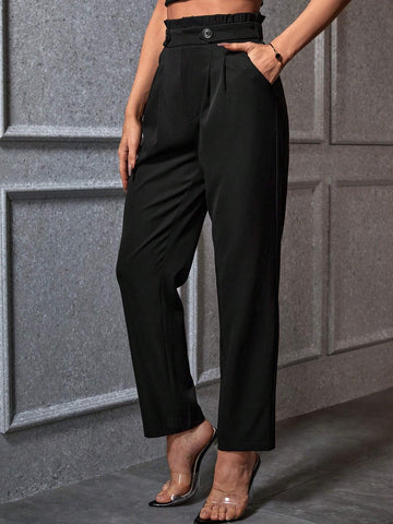 Unity Paperbag Waist Fold Pleated Pants