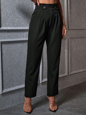 Unity Paperbag Waist Fold Pleated Pants