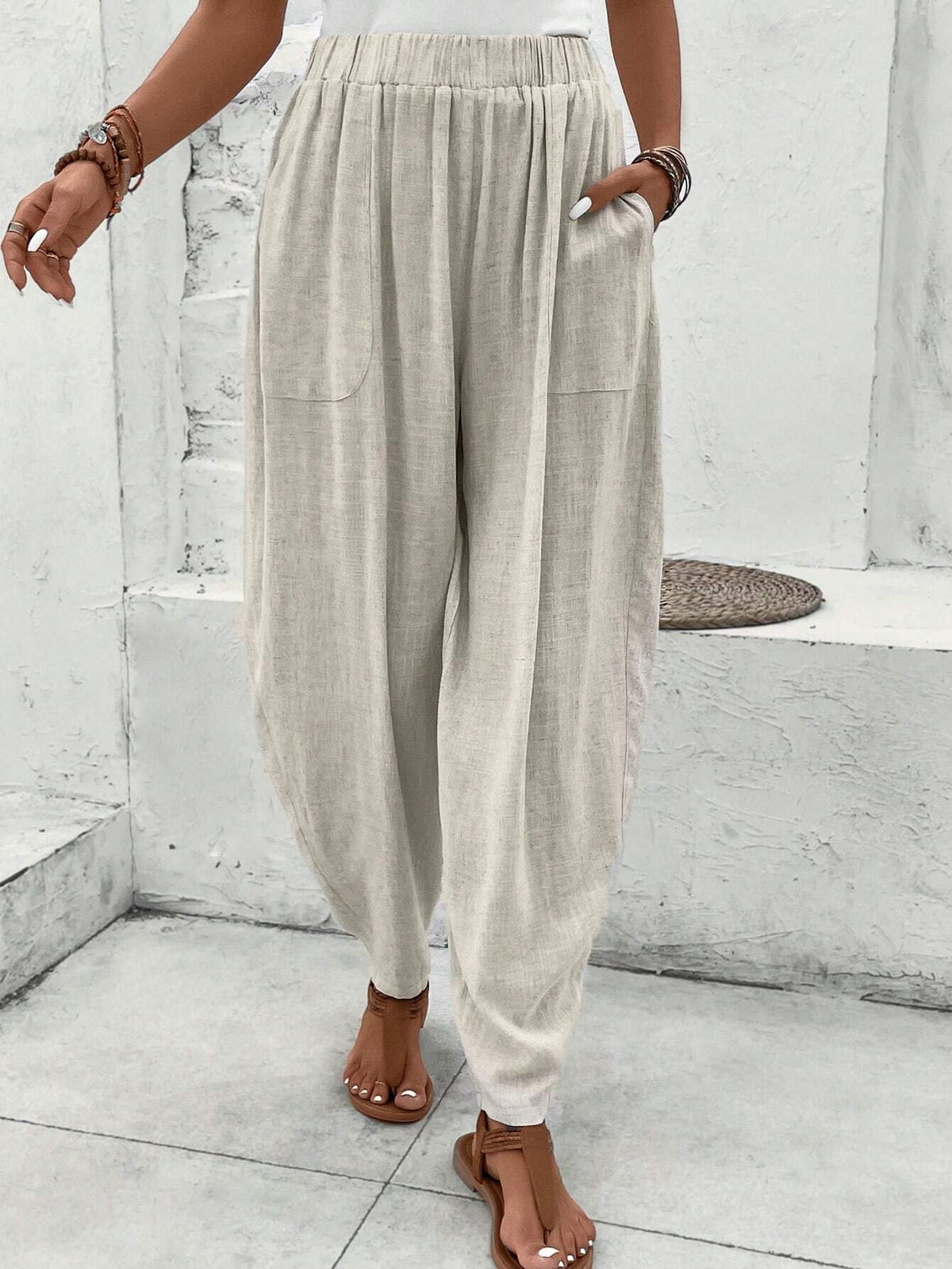 EMERY ROSE Solid Dual Pocket Pants