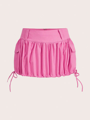 ICON Drawstring Hem Mini Skirt