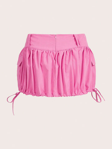 ICON Drawstring Hem Mini Skirt