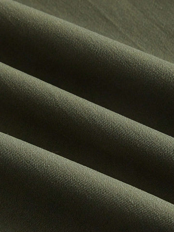 EZwear Paperbag Waist Flap Pocket Side Drawstring Cargo Skirt