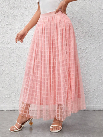 Unity High Waist Mesh Overlay Skirt