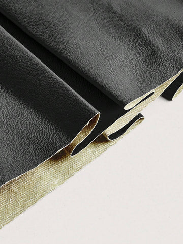 ICON Solid PU Leather Pleated Skirt