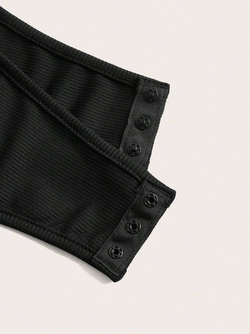 Chain Detail Cut Out Cami Bodysuit