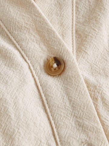 Solid Button Front Shirt