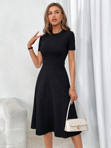 Solid A-line Dress