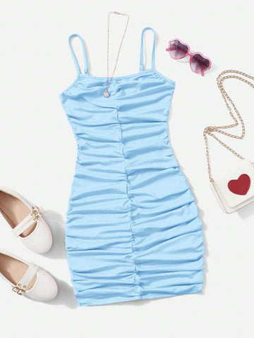 Teen Girls Ruched Cami Dress