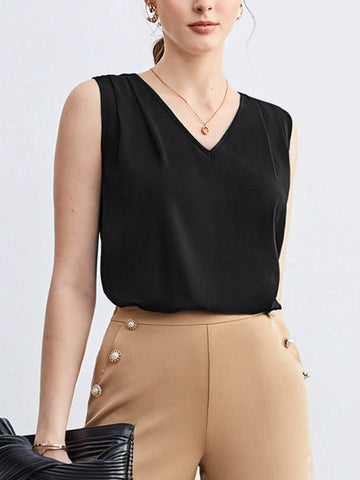 Fold Pleated Solid Top