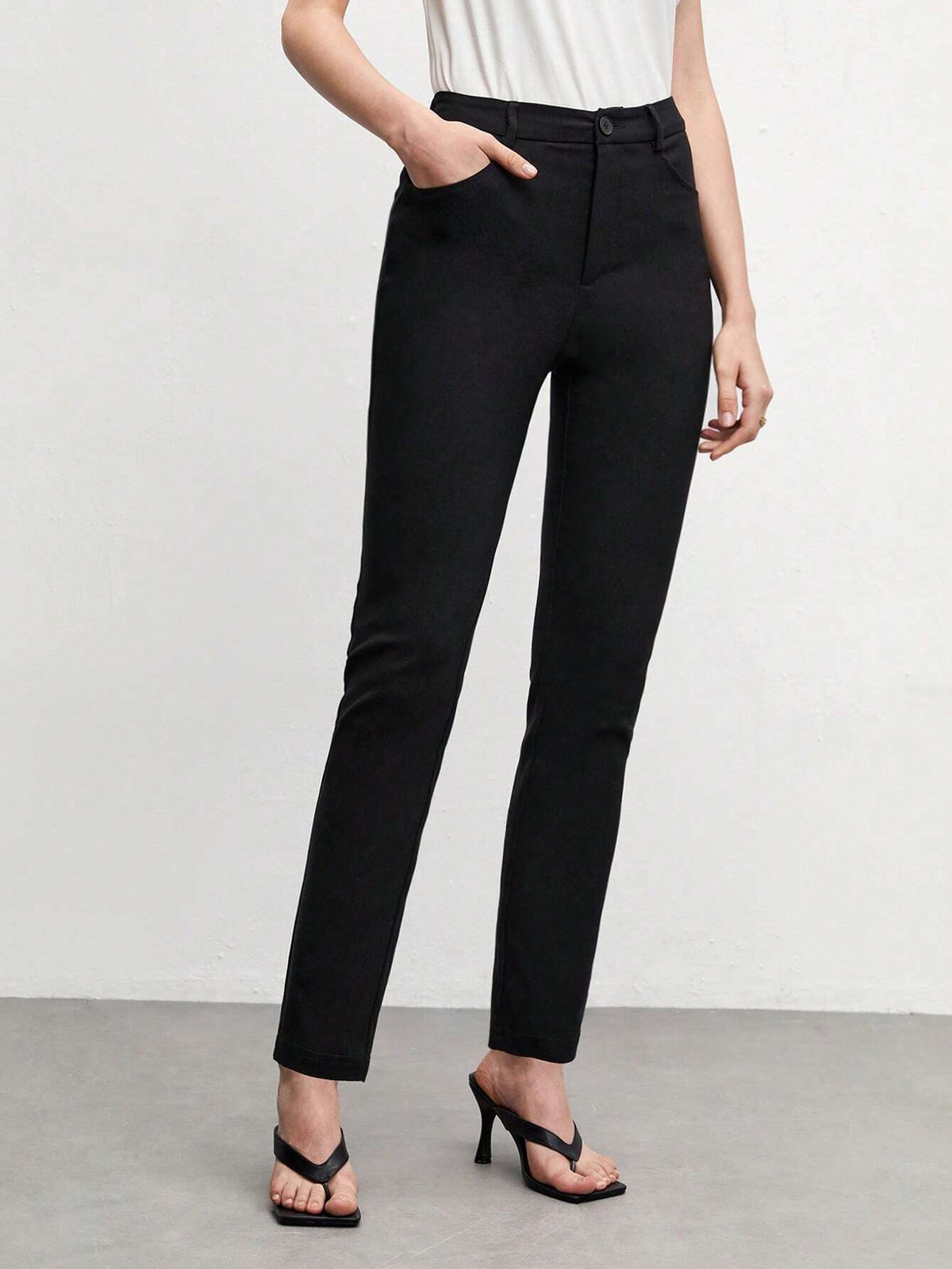 BIZwear Solid Slant Pocket Pants
