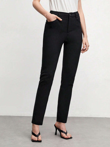 BIZwear Solid Slant Pocket Pants