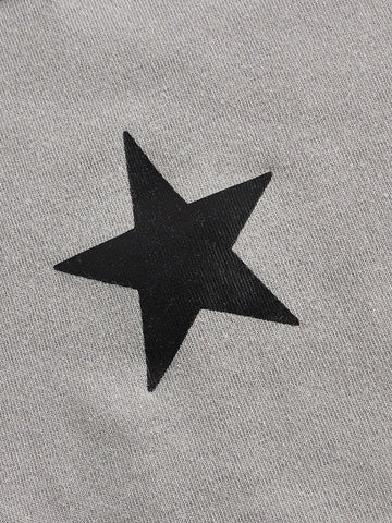 EZwear Star Print Crop Tee