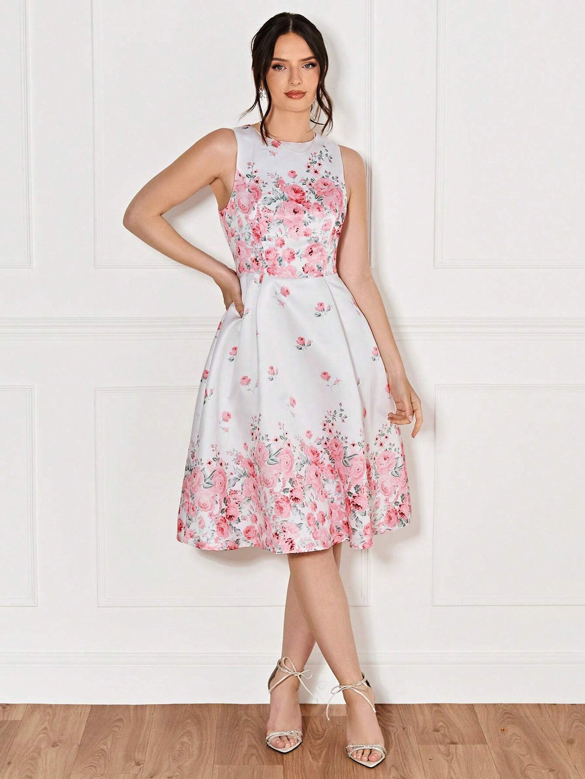 Floral Print A-line Dress