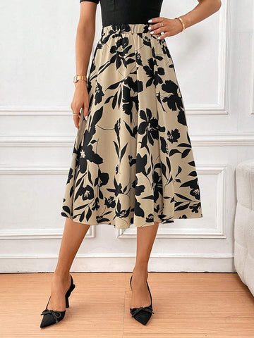 Unity Floral Print High Waist Skirt