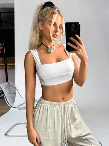 EZwear Solid Wide Leg Pants