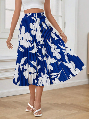 Unity Floral Print Pleated Skirt