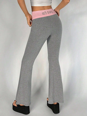 EZwear Colorblock Flare Leg Pants