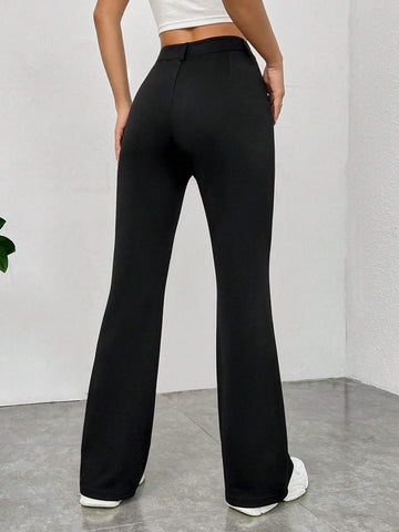 EZwear Solid Flare Leg Pants