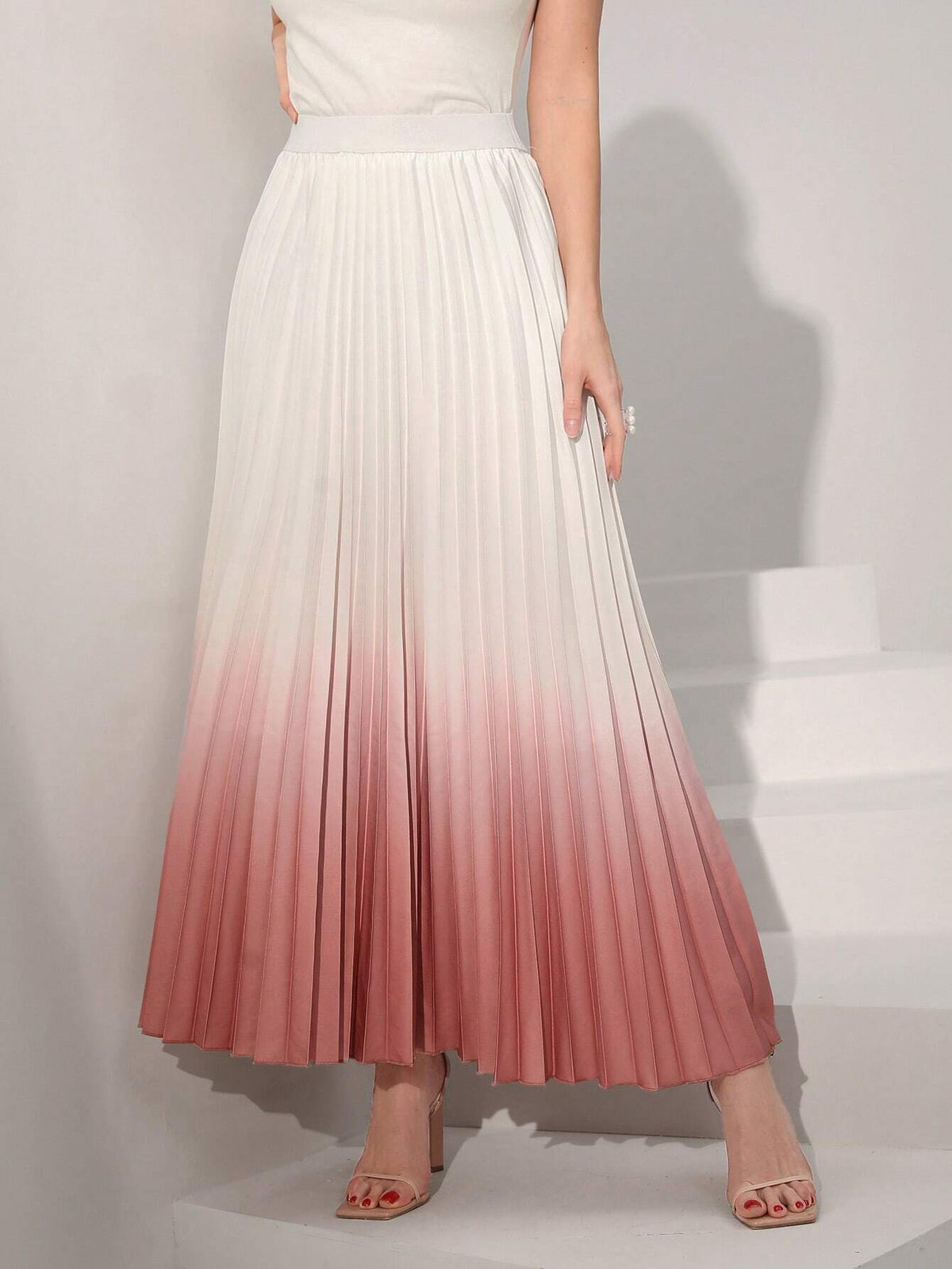 Modely Ombre Pleated Skirt