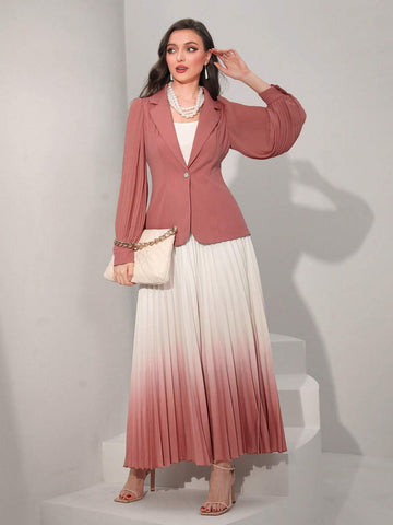 Modely Ombre Pleated Skirt