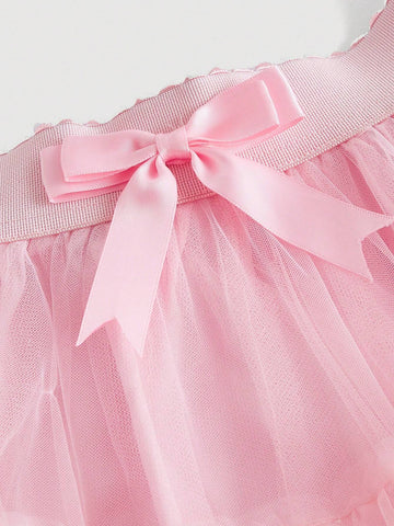 MOD Bow Front Mesh Overlay Skirt