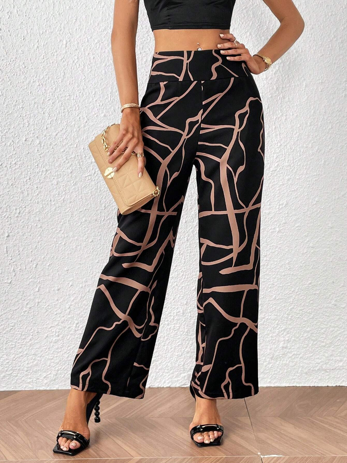 Unity Allover Print Straight Leg Pants