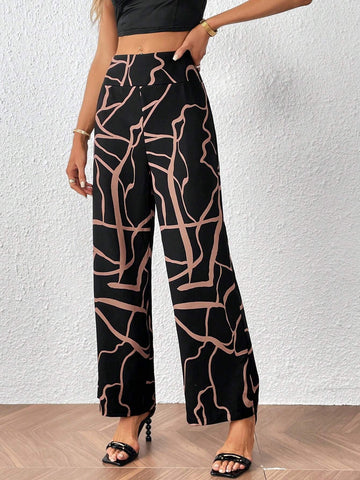 Unity Allover Print Straight Leg Pants