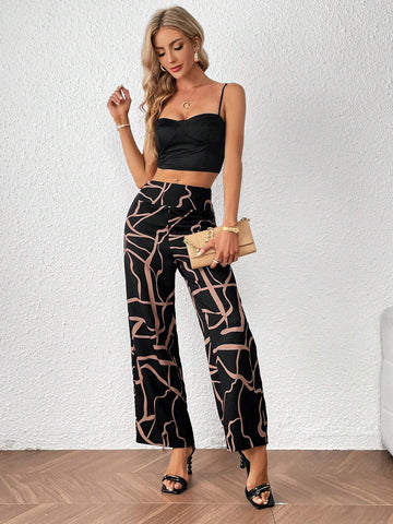 Unity Allover Print Straight Leg Pants