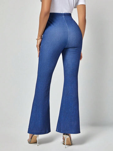 EMERY ROSE High Waist Flare Leg Pants