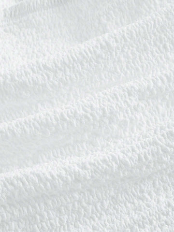 Square Neck Puff Sleeve Knot Front Crop Blouse