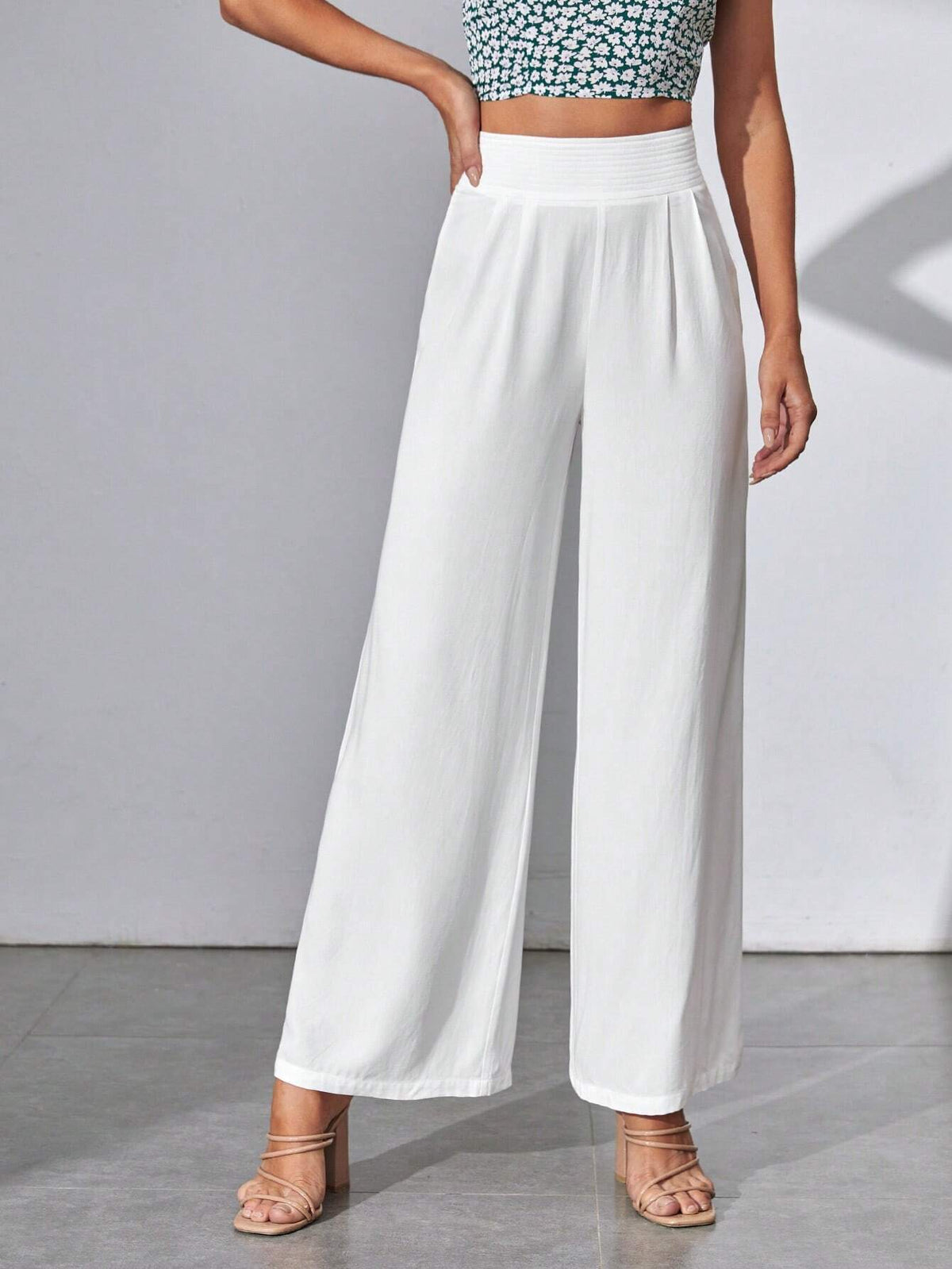 Tall Solid Wide Leg Pants