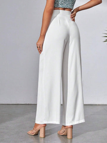 Tall Solid Wide Leg Pants