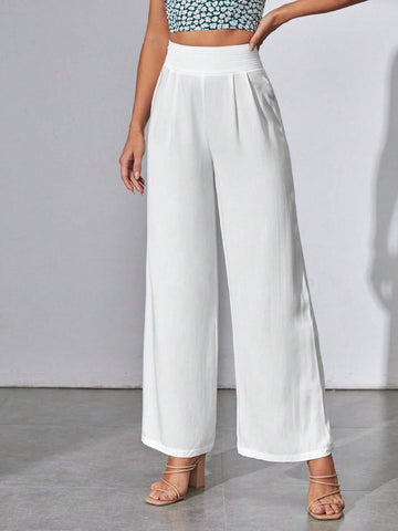 Tall Solid Wide Leg Pants