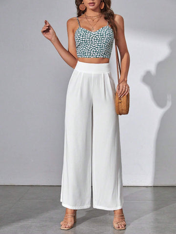 Tall Solid Wide Leg Pants